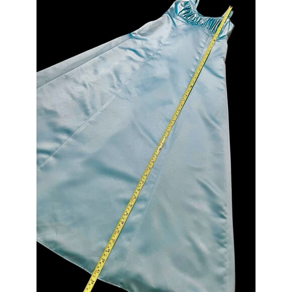 David’s Bridal JB3555 Junior Bridesmaid A-line Gown Pool Blue Aqua Sz 12 - Picture 10 of 10